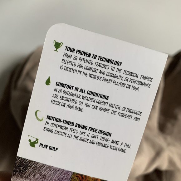 Zero Restriction NWT Classic Microsuede Golf Vest Taupe Tan MSRP $150+ Sz Small - Picture 4 of 10